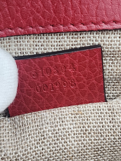 Gucci Interlocking G Small Shoulder Bag Red