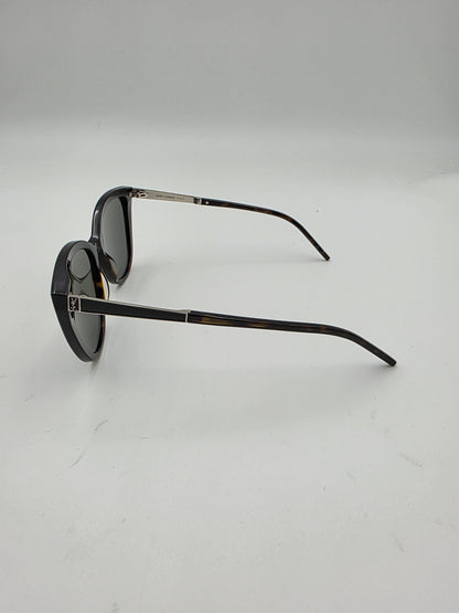Saint Laurent SL M70 003 Cat-Eye Sunglasses in Havana/Silver Grey
