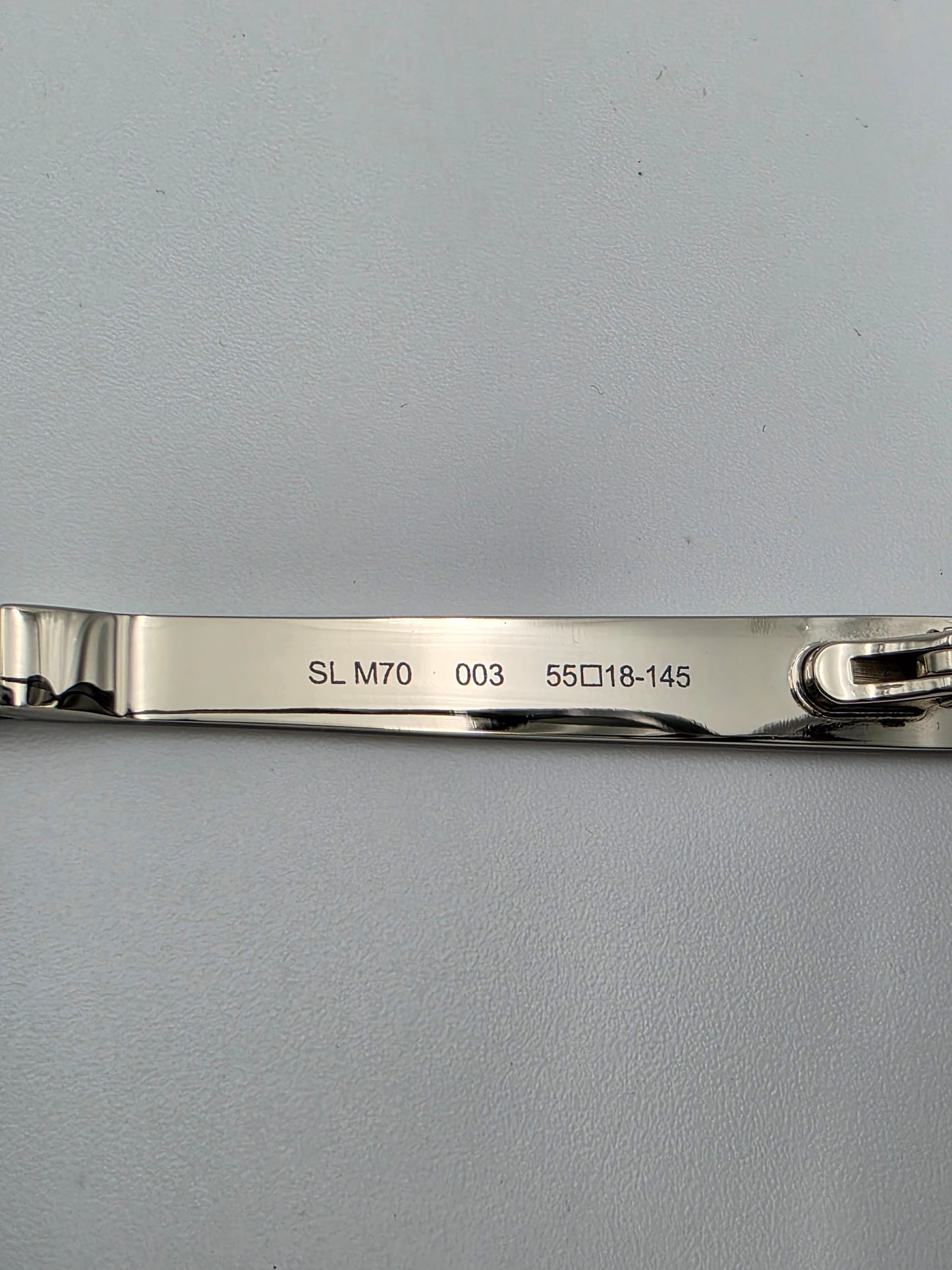 Saint Laurent SL M70 003 Cat-Eye Sunglasses in Havana/Silver Grey