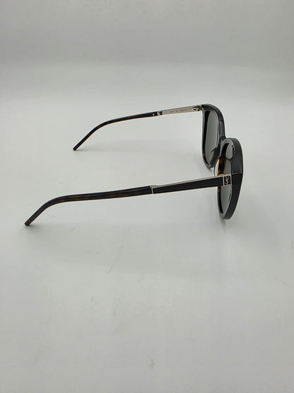 Saint Laurent SL M70 003 Cat-Eye Sunglasses in Havana/Silver Grey