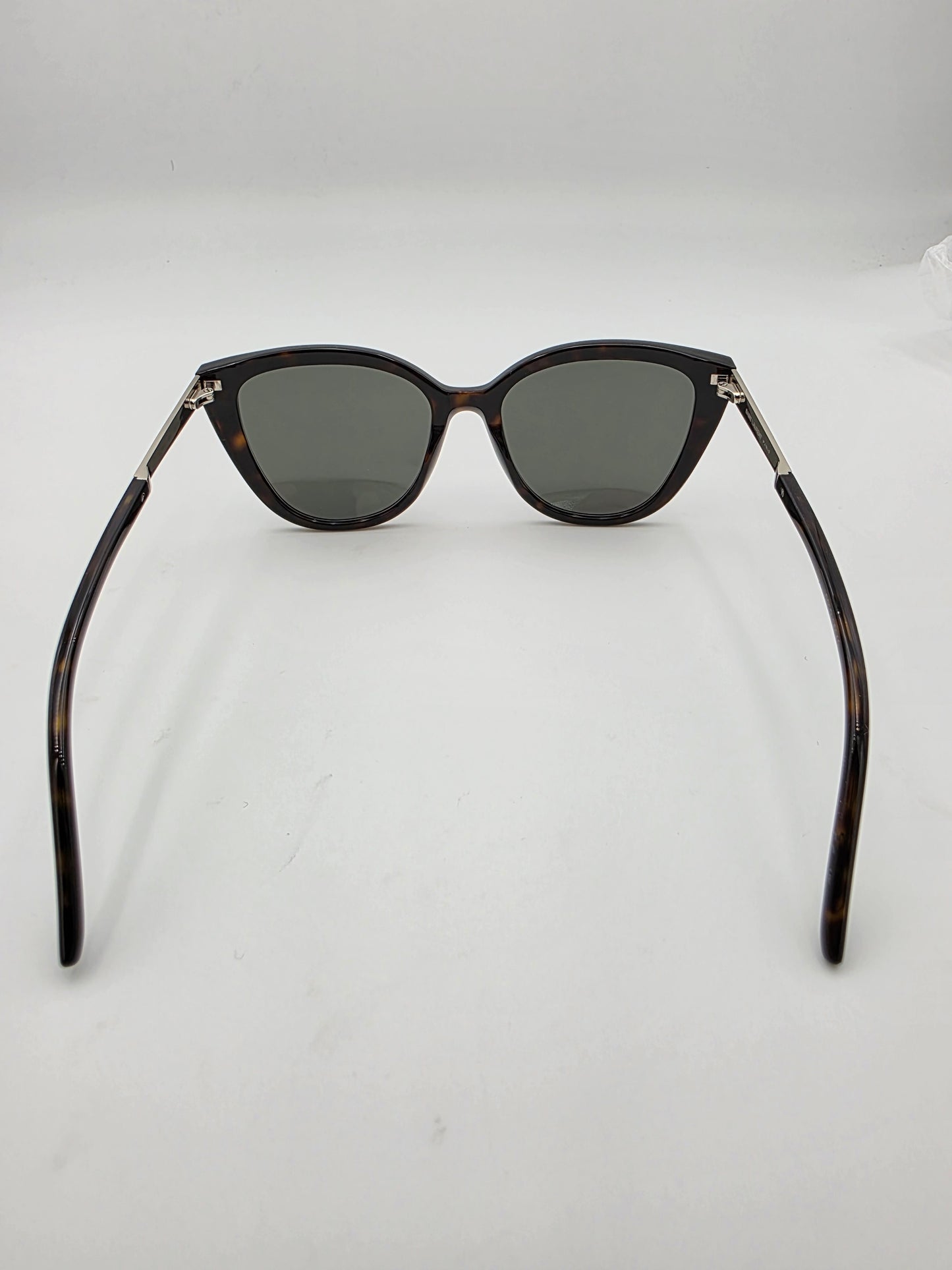 Saint Laurent SL M70 003 Cat-Eye Sunglasses in Havana/Silver Grey