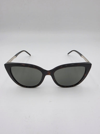 Saint Laurent SL M70 003 Cat-Eye Sunglasses in Havana/Silver Grey