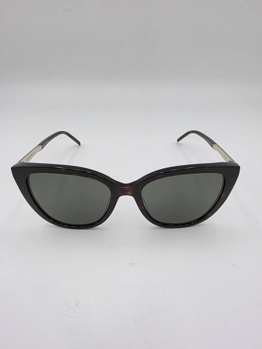 Saint Laurent SL M70 003 Cat-Eye Sunglasses in Havana/Silver Grey