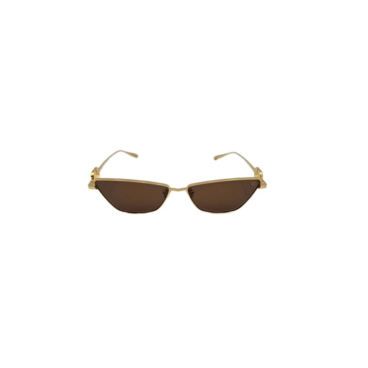 Valentino VLogo Sign VLS-135B-61 Low-Profile Cat-Eye Sunglasses in Light Gold