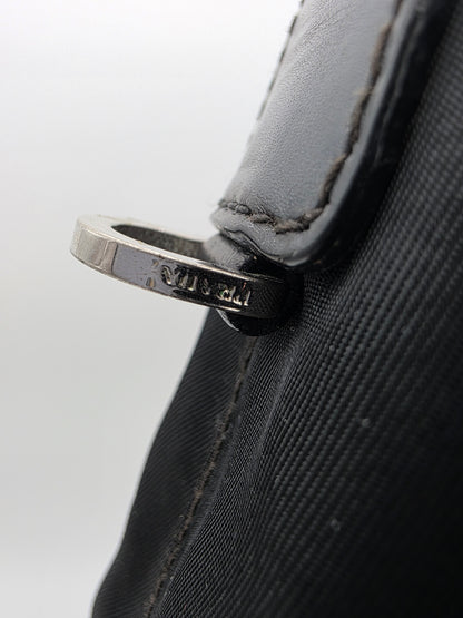 Prada Triangle Logo Tessuto Nylon One-Shoulder Bag in Black