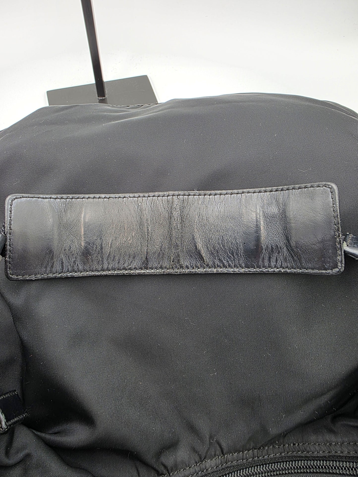 Prada Triangle Logo Tessuto Nylon One-Shoulder Bag in Black