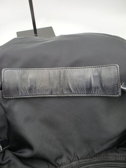 Prada Triangle Logo Tessuto Nylon One-Shoulder Bag in Black