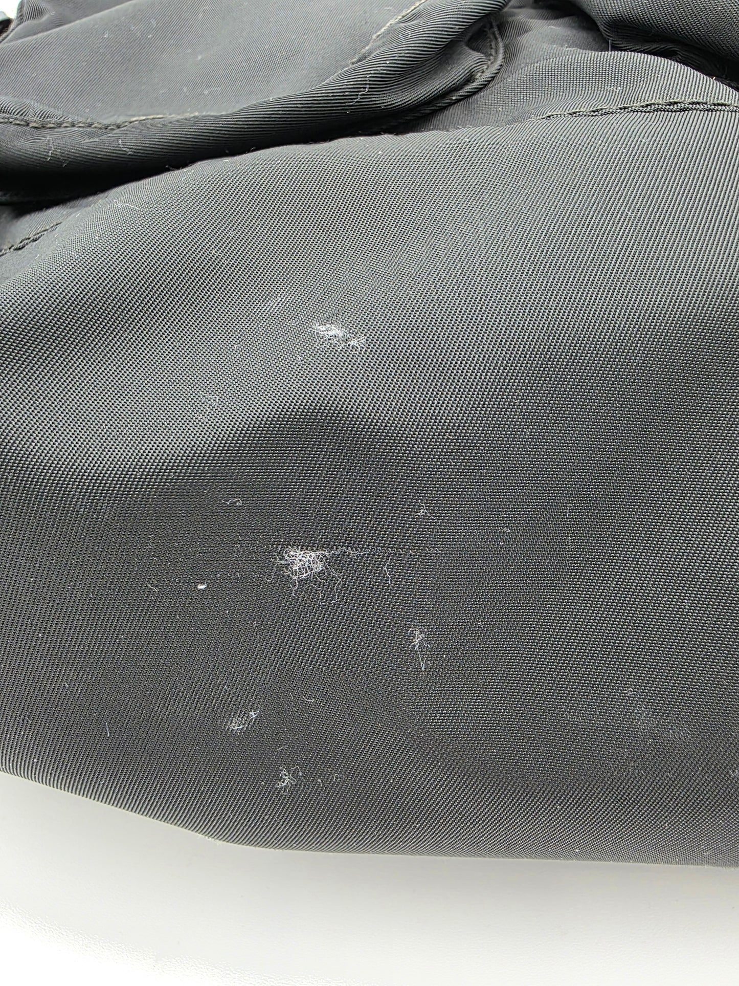 Prada Triangle Logo Tessuto Nylon One-Shoulder Bag in Black