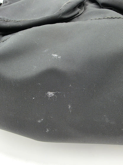 Prada Triangle Logo Tessuto Nylon One-Shoulder Bag in Black