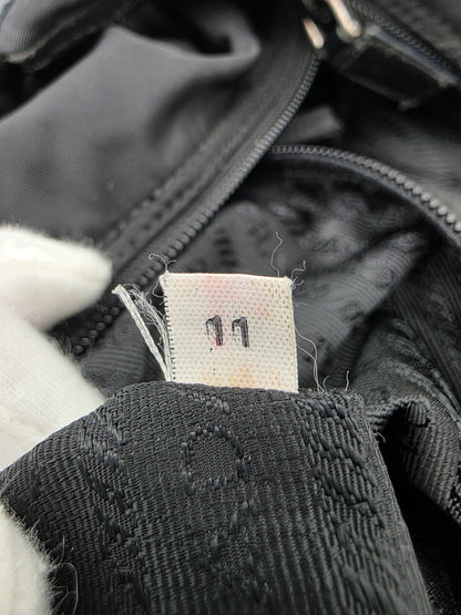 Prada Triangle Logo Tessuto Nylon One-Shoulder Bag in Black