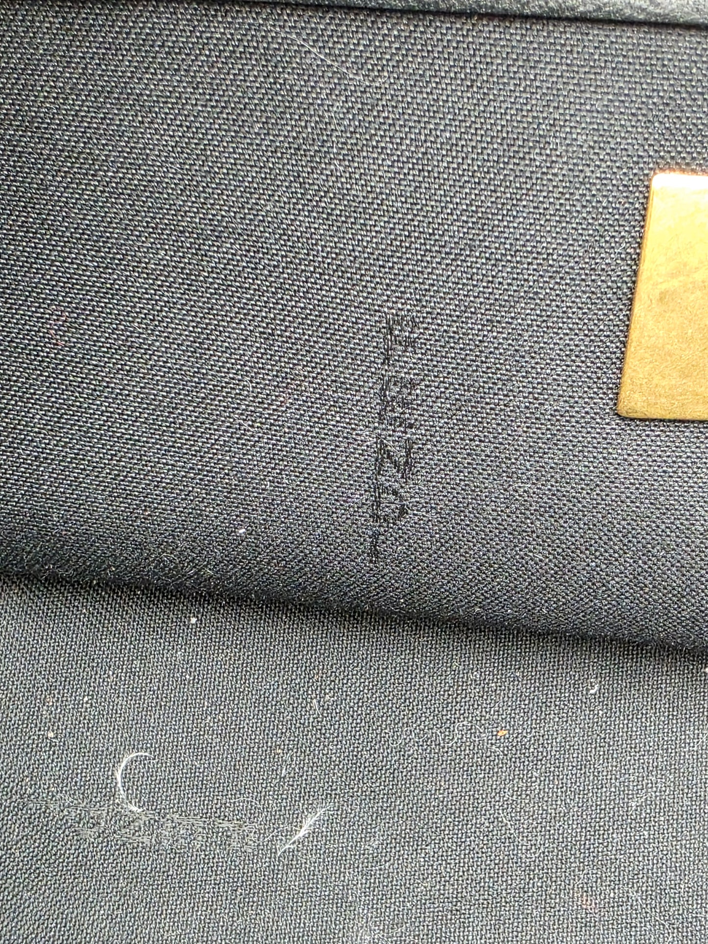 Fendi Baguette FF Motif Nappa Leather Bag in Black