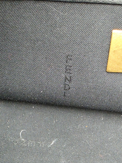 Fendi Baguette FF Motif Nappa Leather Bag in Black