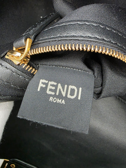 Fendi Baguette FF Motif Nappa Leather Bag in Black