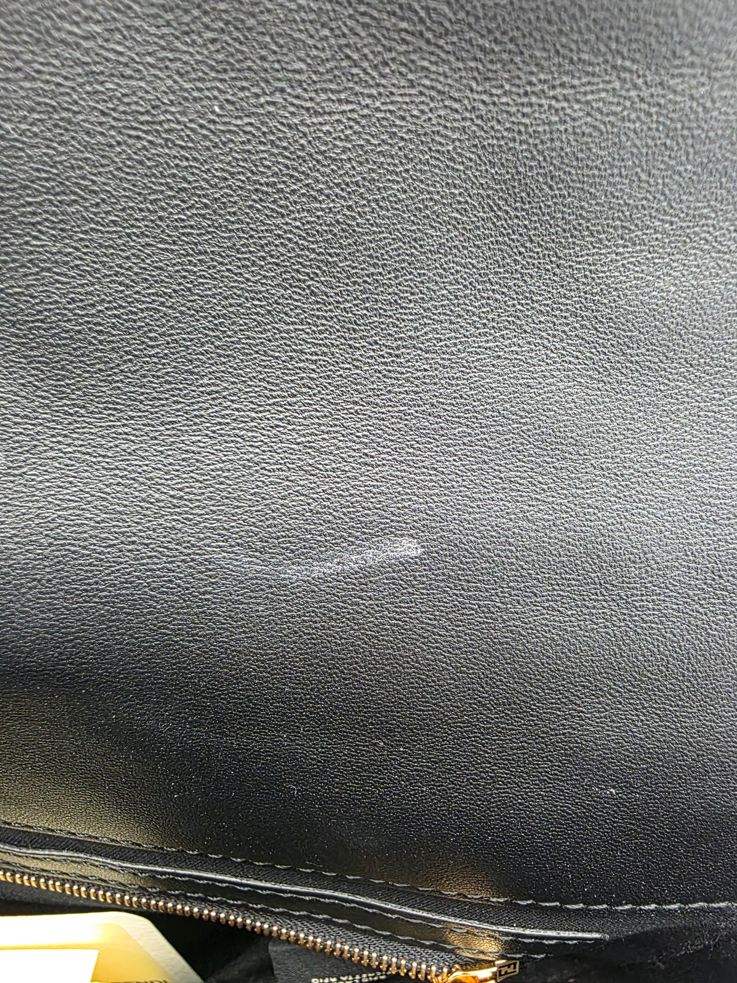 Fendi Baguette FF Motif Nappa Leather Bag in Black