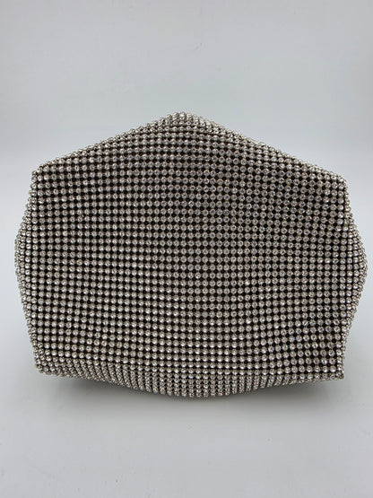 Jimmy Choo Micro Bon Bon Crystal Mesh Bag in Silver