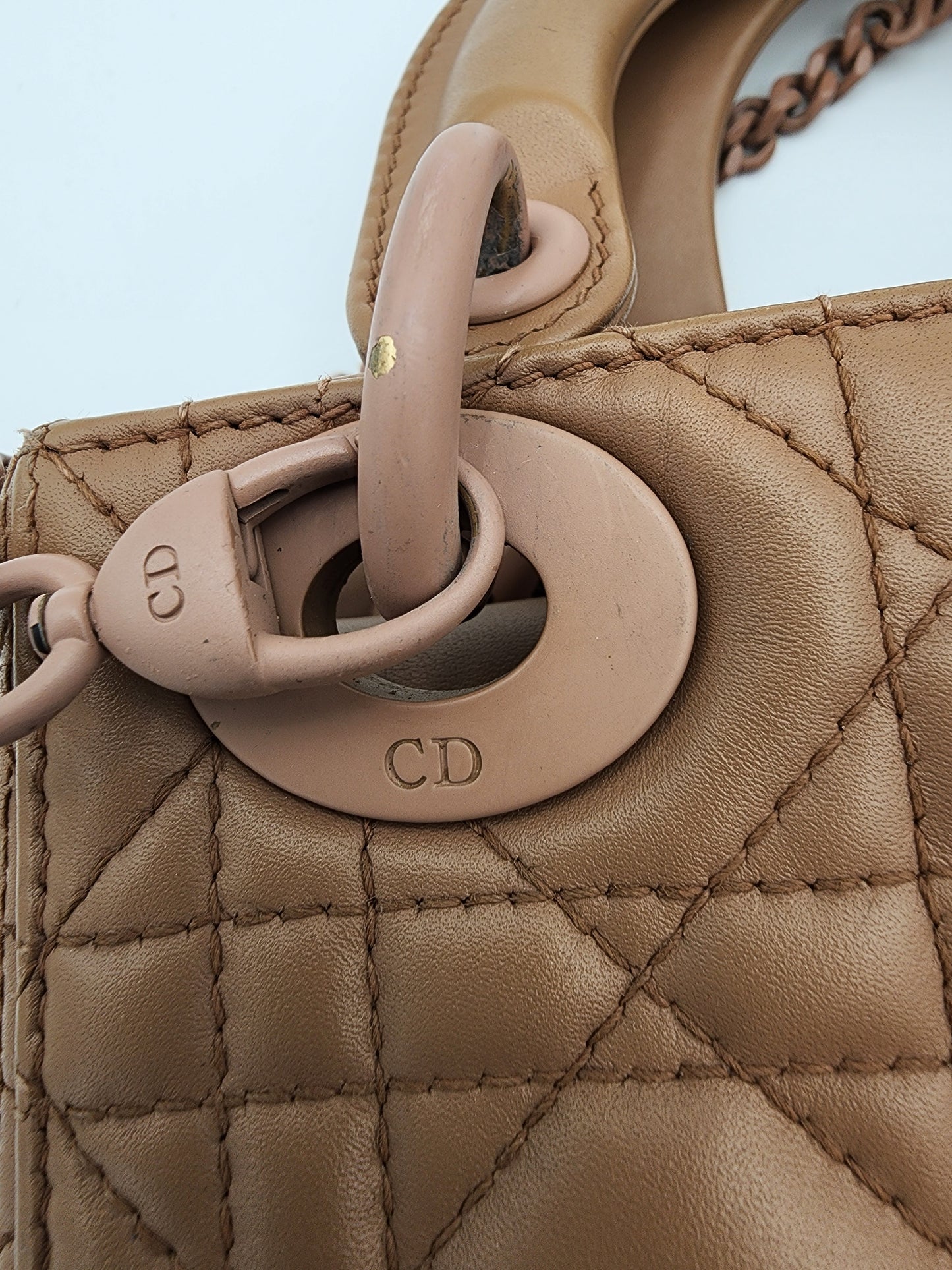 Christian Dior Lady Dior Mini Bag in Beige Ultra Matte