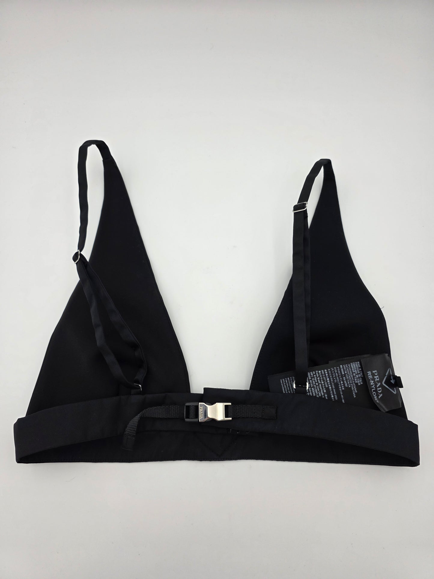 Prada Re-Nylon Bralette Top in Black