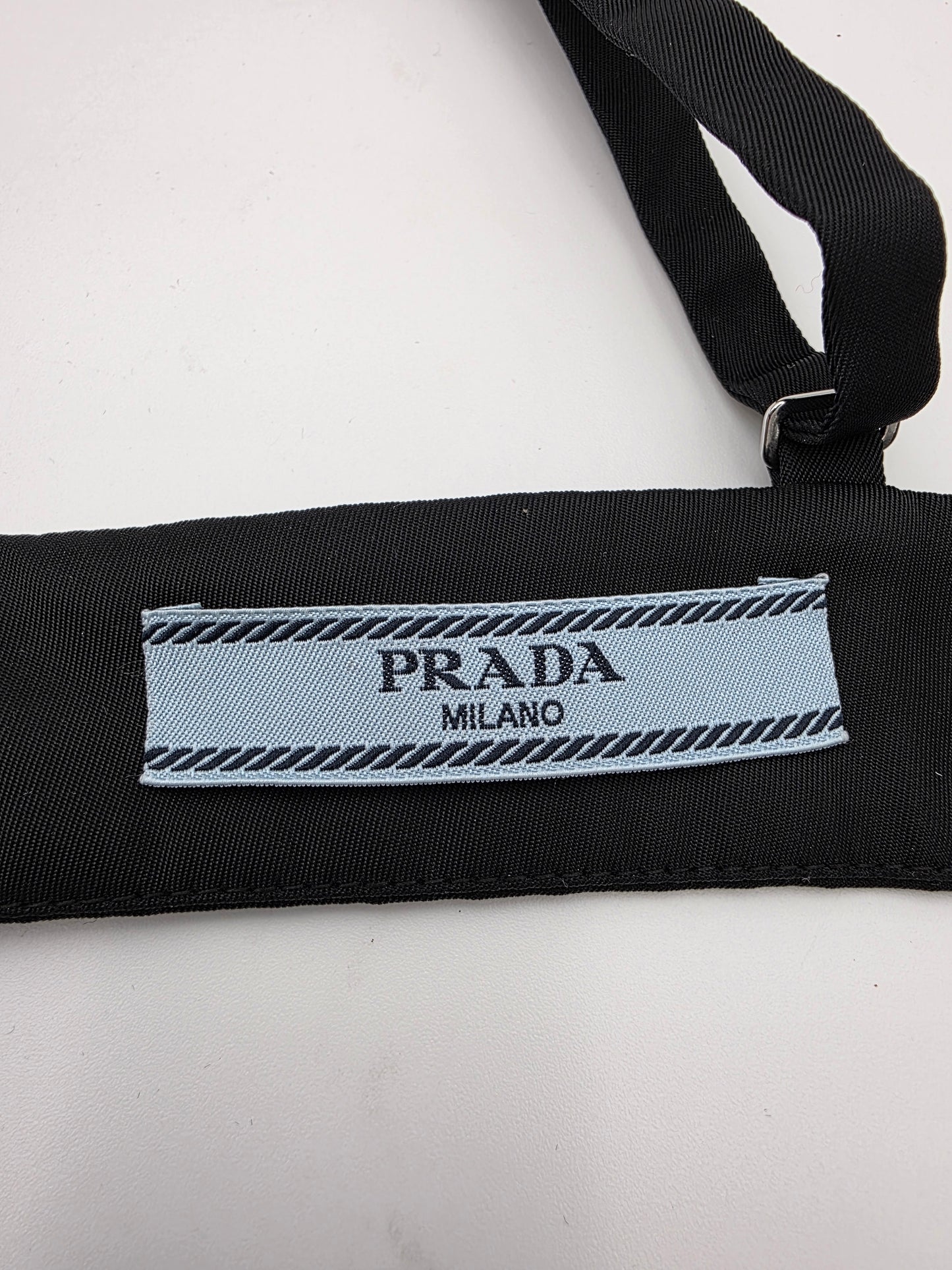 Prada Re-Nylon Bralette Top in Black