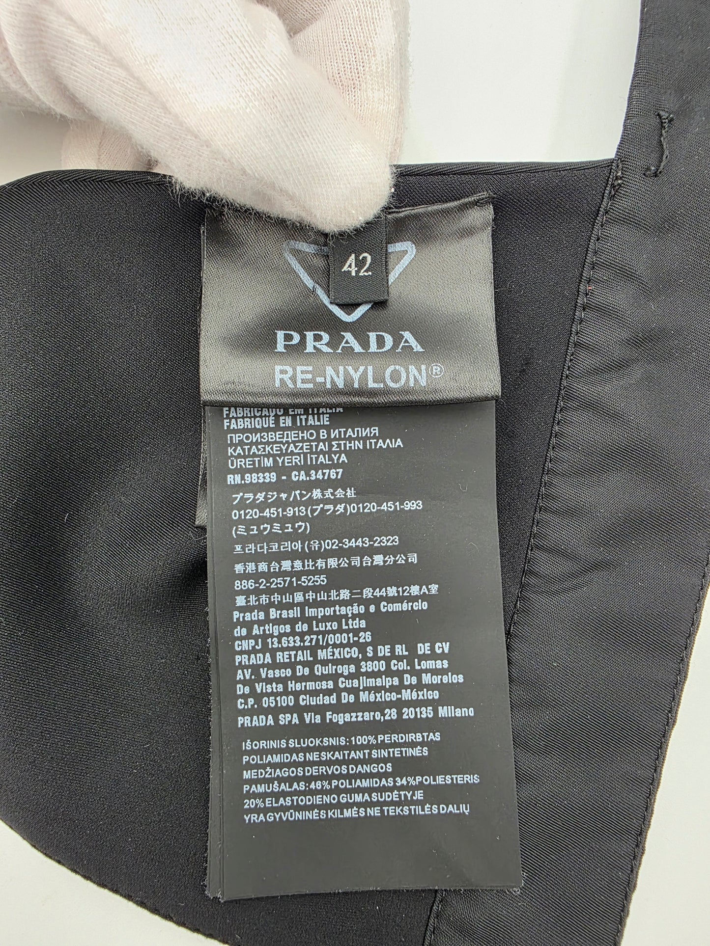 Prada Re-Nylon Bralette Top in Black