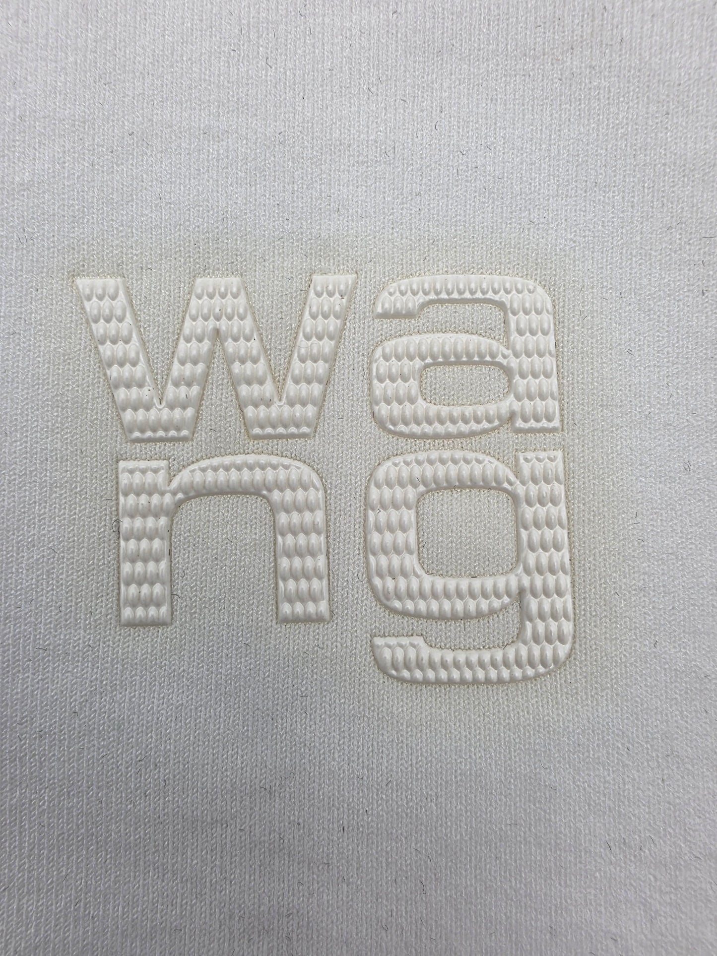 Alexander Wang Logo Patch Mock Neck Top in Soft White