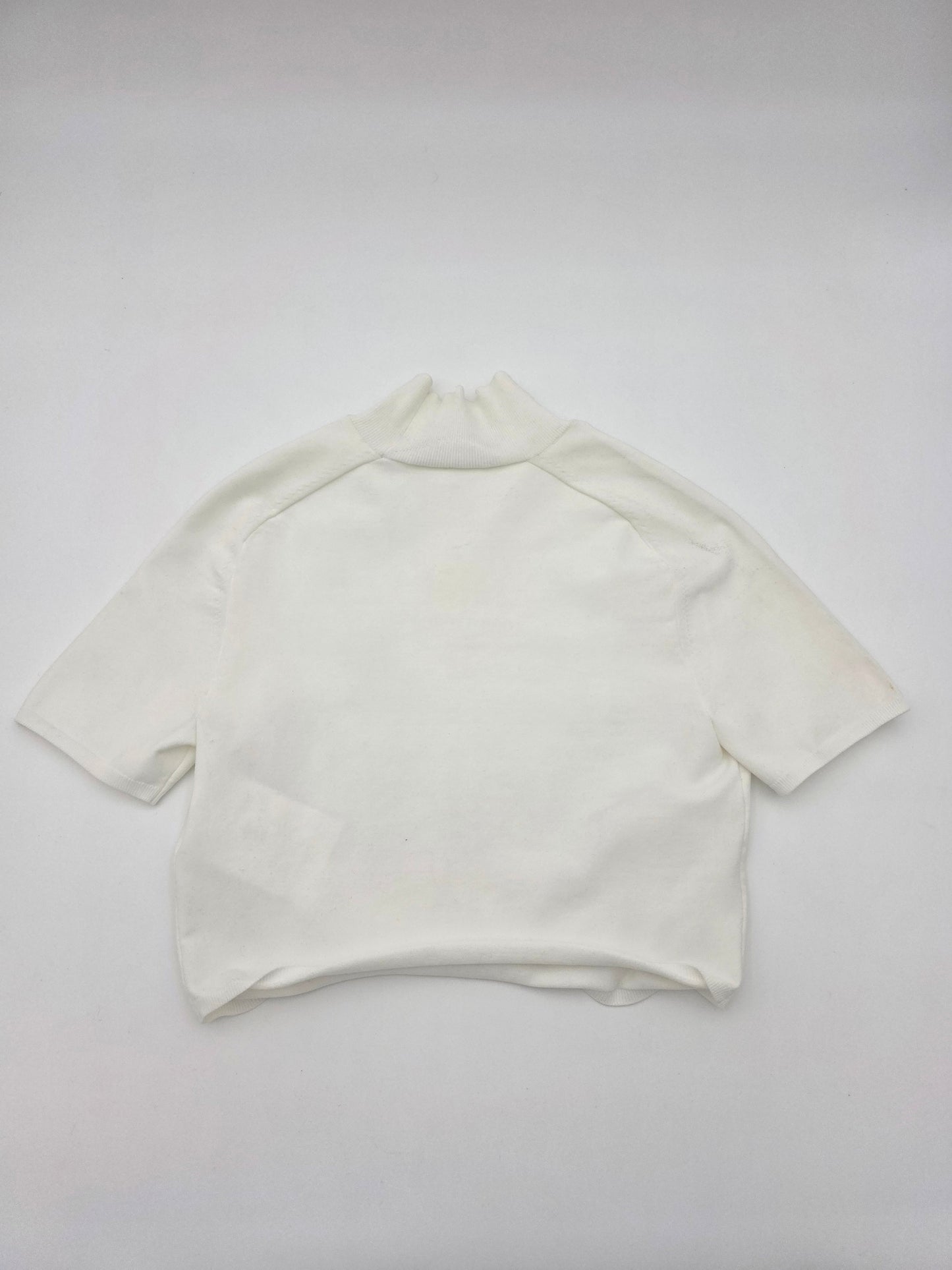 Alexander Wang Logo Patch Mock Neck Top in Soft White