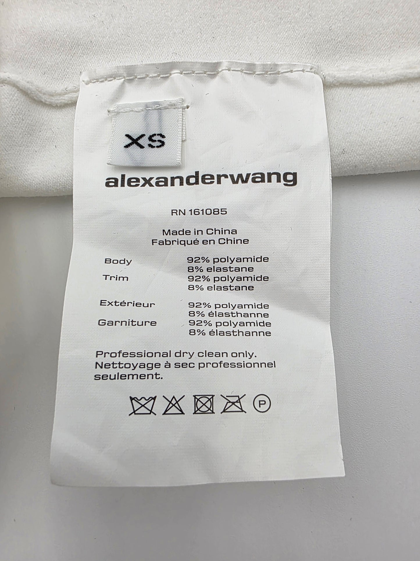 Alexander Wang Logo Patch Mock Neck Top in Soft White