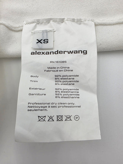 Alexander Wang Logo Patch Mock Neck Top in Soft White
