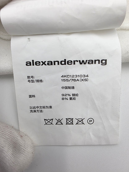 Alexander Wang Logo Patch Mock Neck Top in Soft White