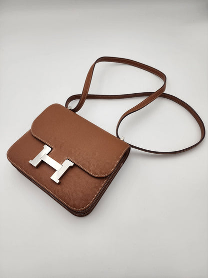 Hermès Constance 18 in Gold Epsom with Palladium Hardware