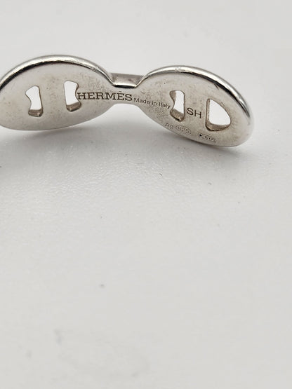 Hermès Chaîne d'Ancre Enchaînée Bracelet MM in Sterling Silver Size SH