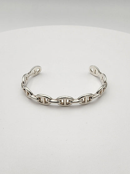 Hermès Chaîne d'Ancre Enchaînée Bracelet MM in Sterling Silver Size SH