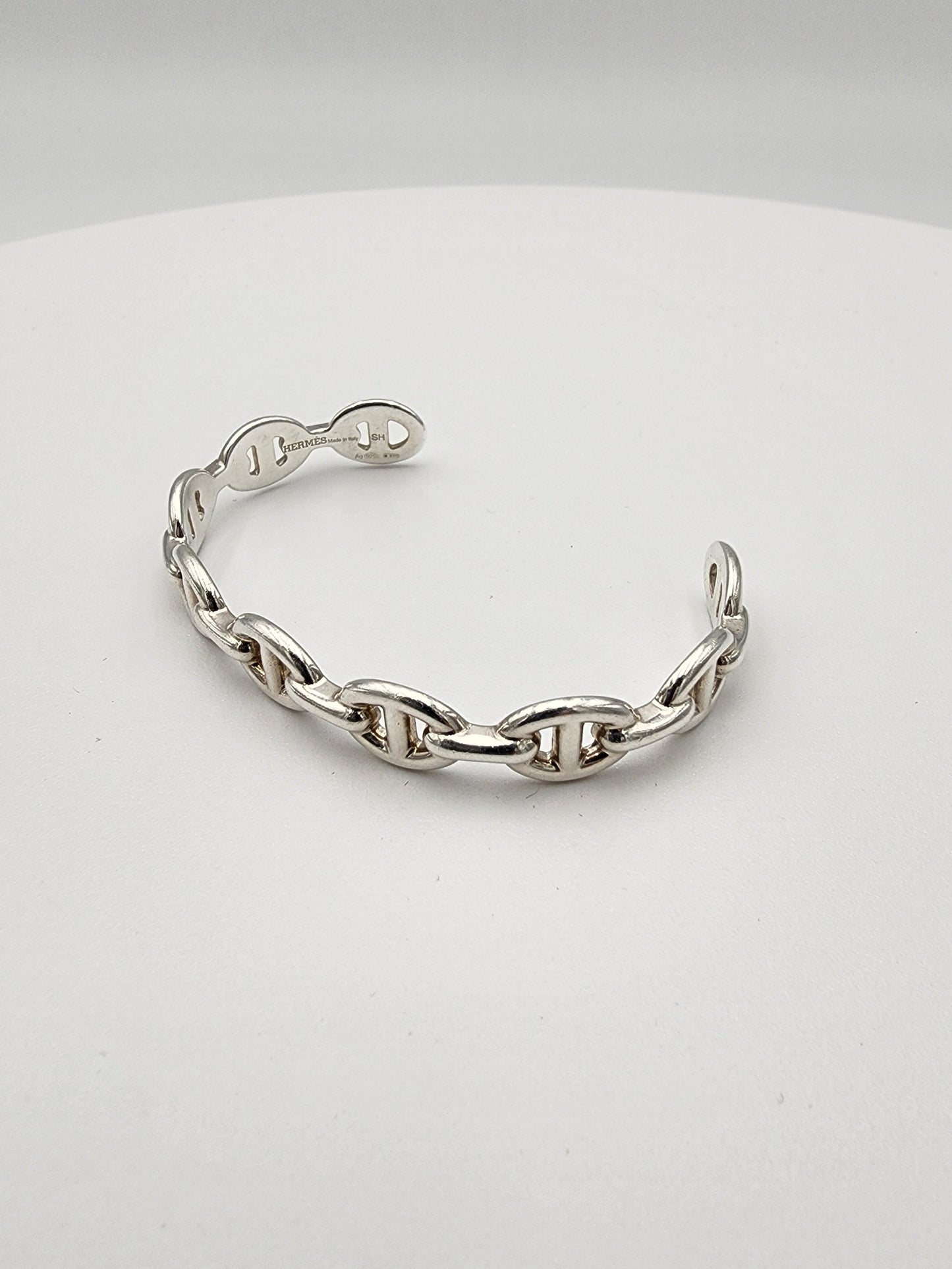 Hermès Chaîne d'Ancre Enchaînée Bracelet MM in Sterling Silver Size SH