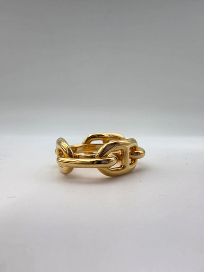 Hermès Chaîne d’Ancre Régate Scarf Ring Jumbo in Permabrass