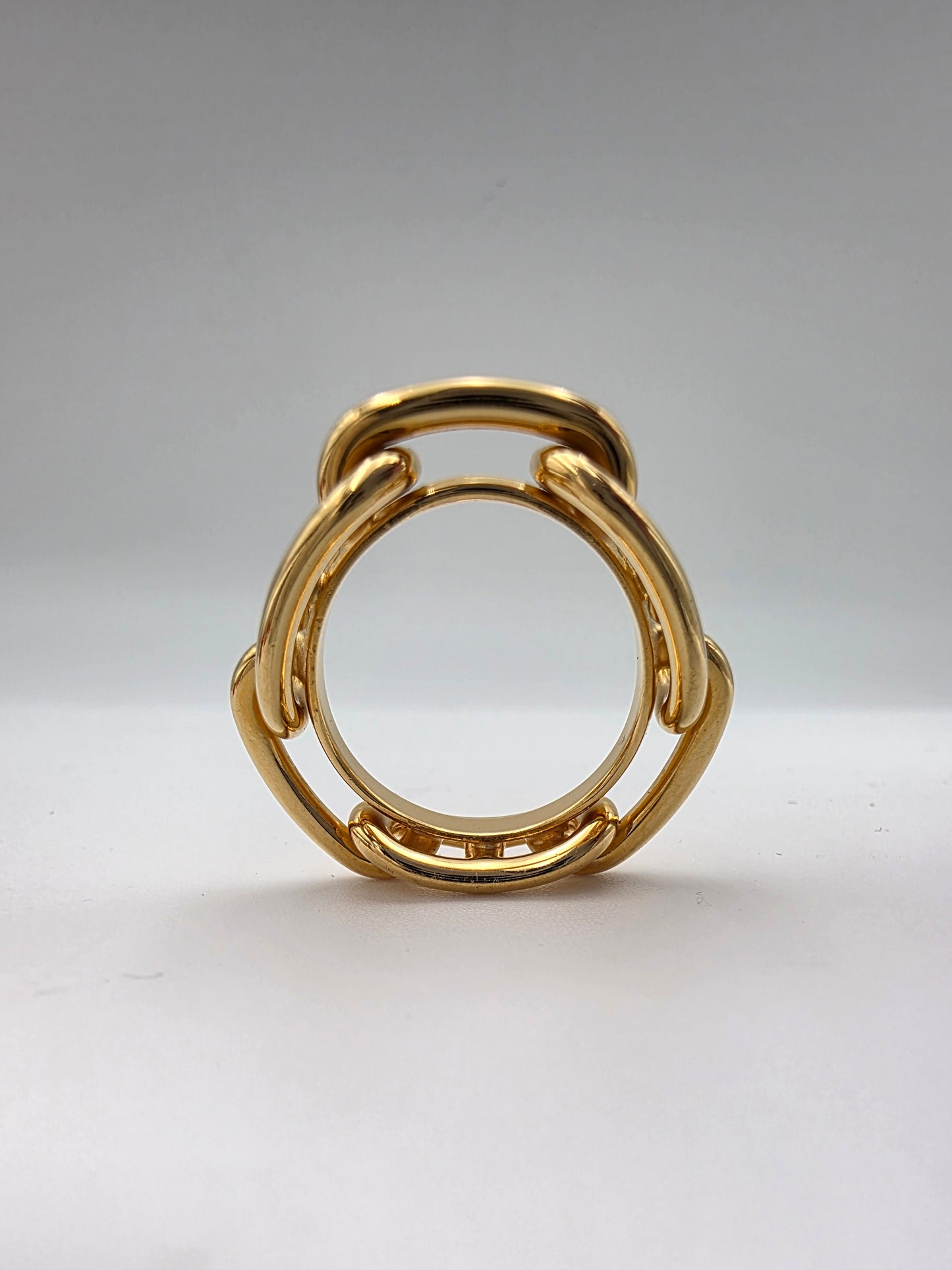 Hermès Chaîne d’Ancre Régate Scarf Ring Jumbo in Permabrass