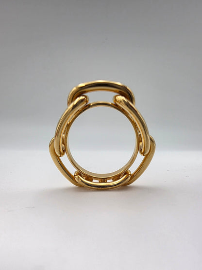 Hermès Chaîne d’Ancre Régate Scarf Ring Jumbo in Permabrass