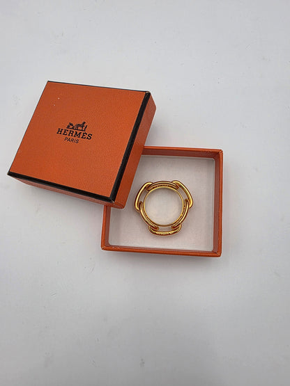 Hermès Chaîne d’Ancre Régate Scarf Ring Jumbo in Permabrass