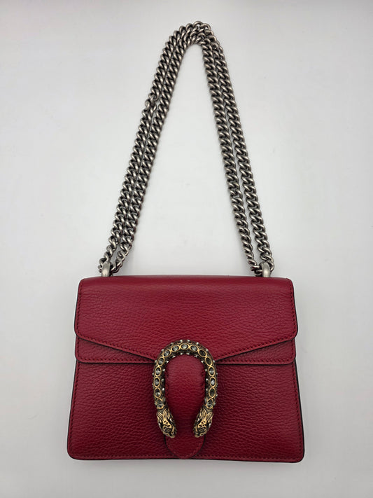 Gucci Dionysus Mini Shoulder Bag in Hibiscus Red