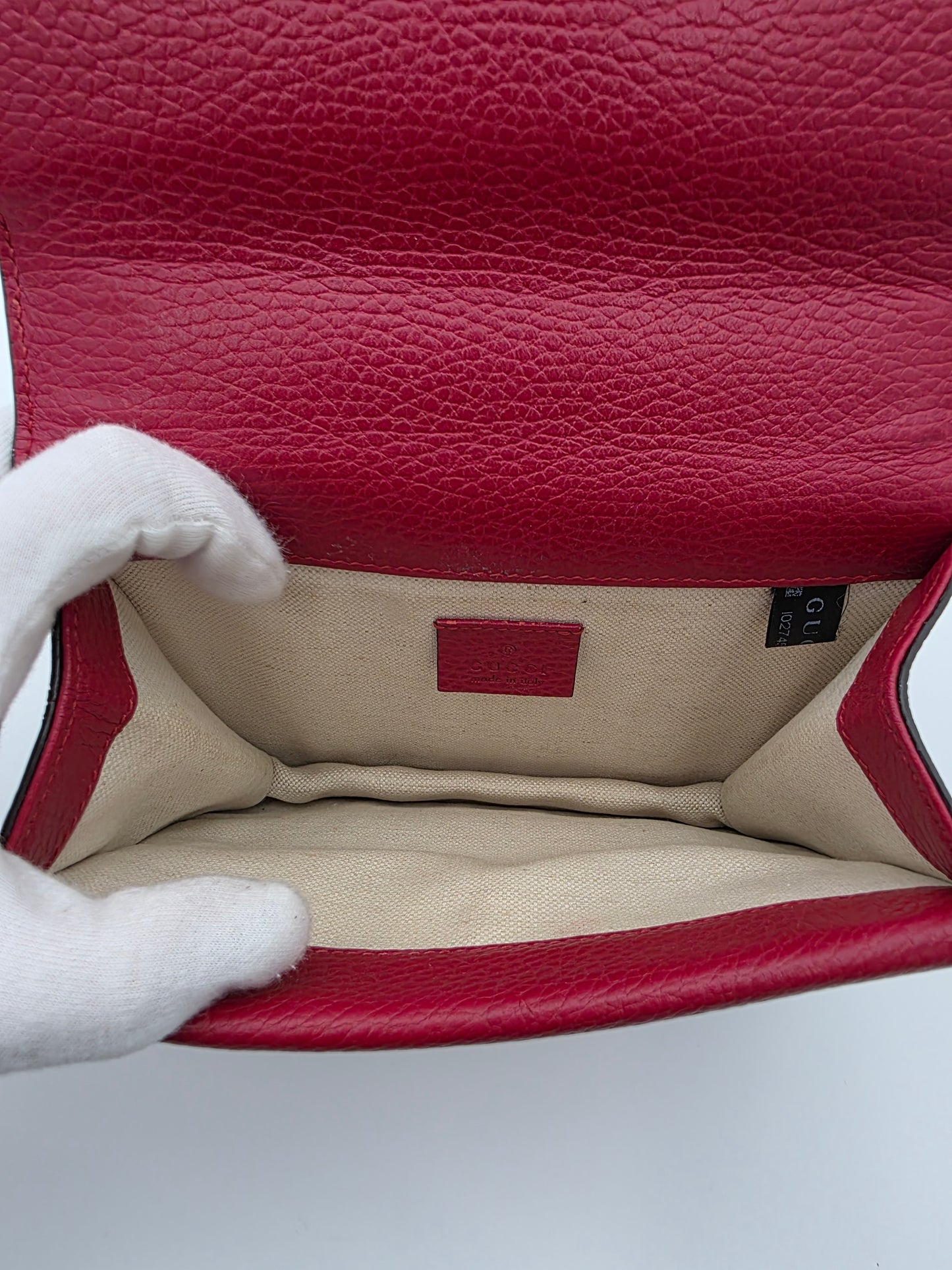 Gucci Dionysus Mini Shoulder Bag in Hibiscus Red