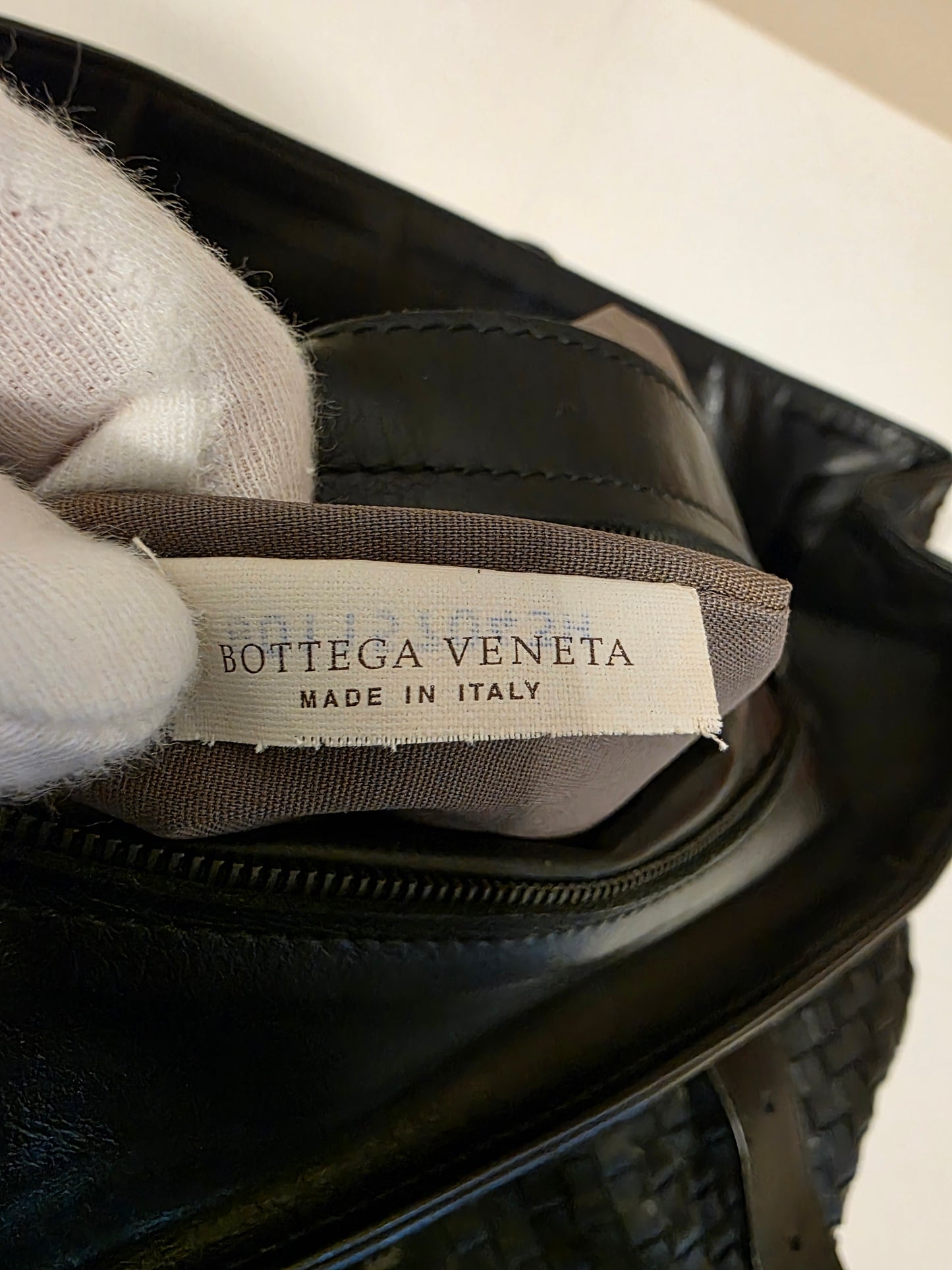 Bottega Veneta Nappa Intrecciato Belted Tote in Black