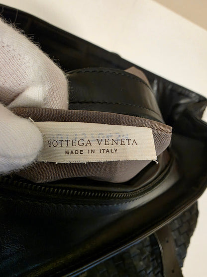 Bottega Veneta Nappa Intrecciato Belted Tote in Black