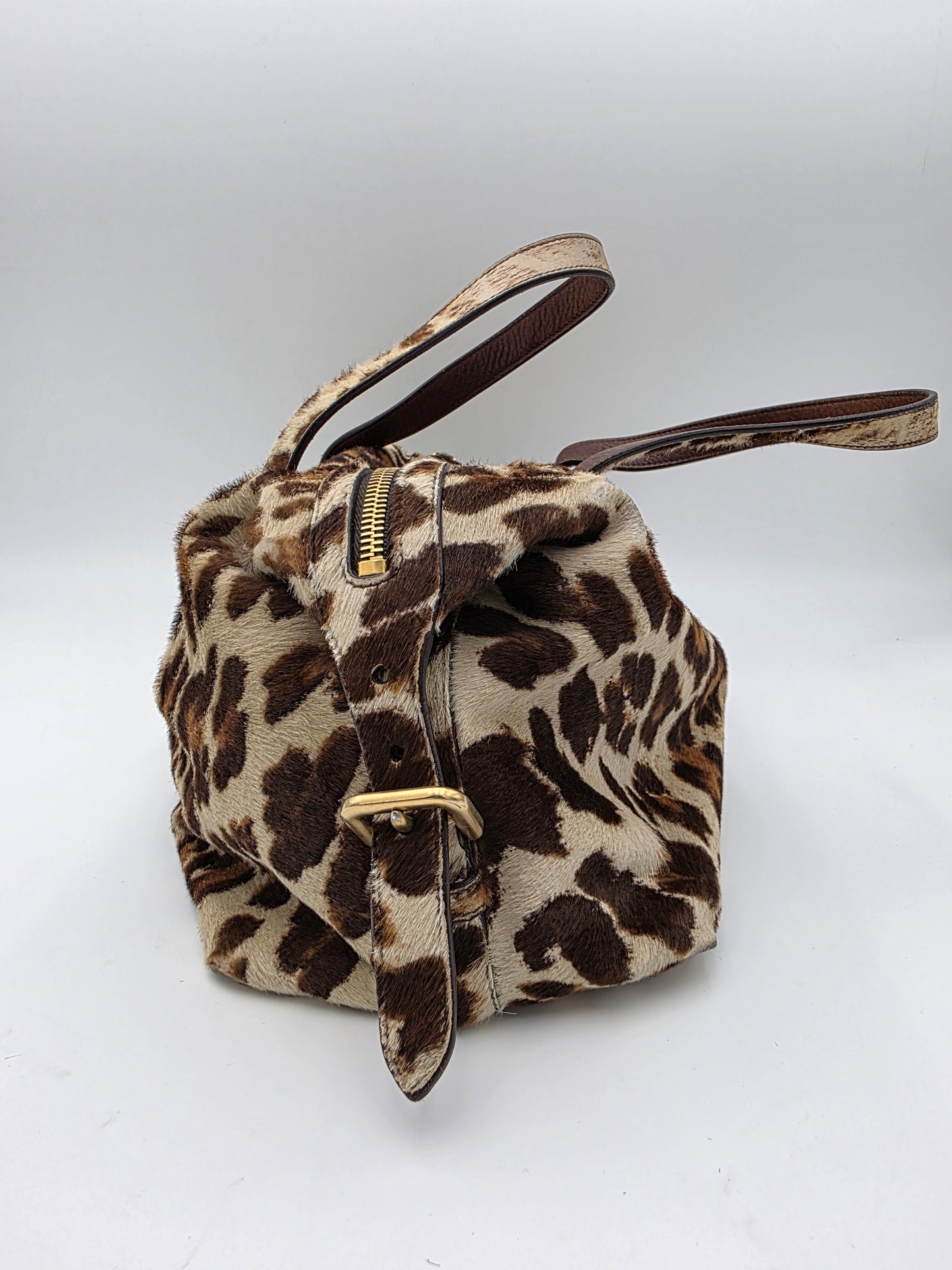 Prada Cavallino Animalier Dragon-Snake Bauletto Bag
