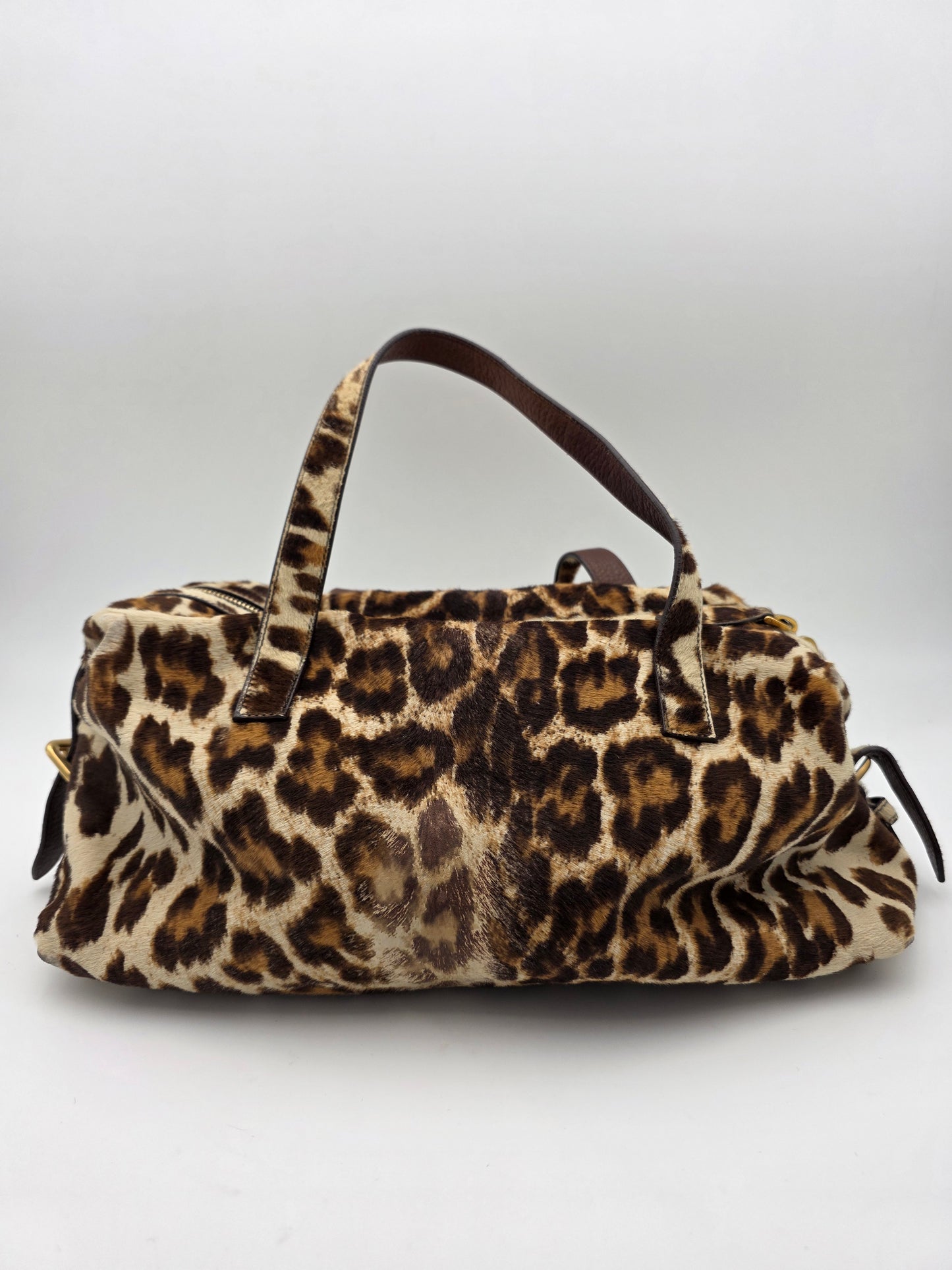 Prada Cavallino Animalier Dragon-Snake Bauletto Bag