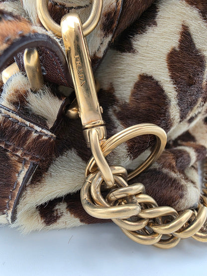 Prada Cavallino Animalier Dragon-Snake Bauletto Bag
