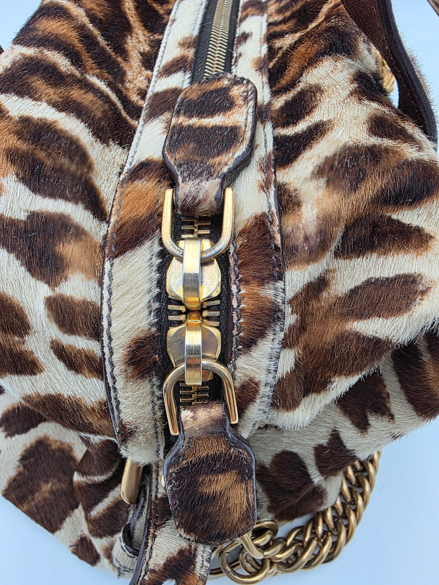 Prada Cavallino Animalier Dragon-Snake Bauletto Bag