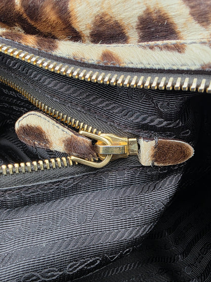 Prada Cavallino Animalier Dragon-Snake Bauletto Bag