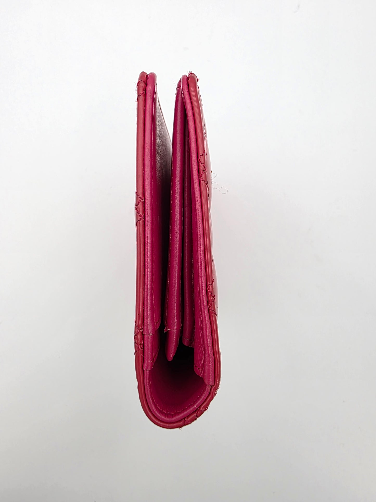 Chanel Matelassé Brilliant Long Patent Leather Wallet Rose Pink