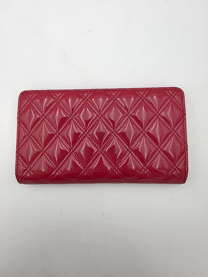 Chanel Matelassé Brilliant Long Patent Leather Wallet Rose Pink