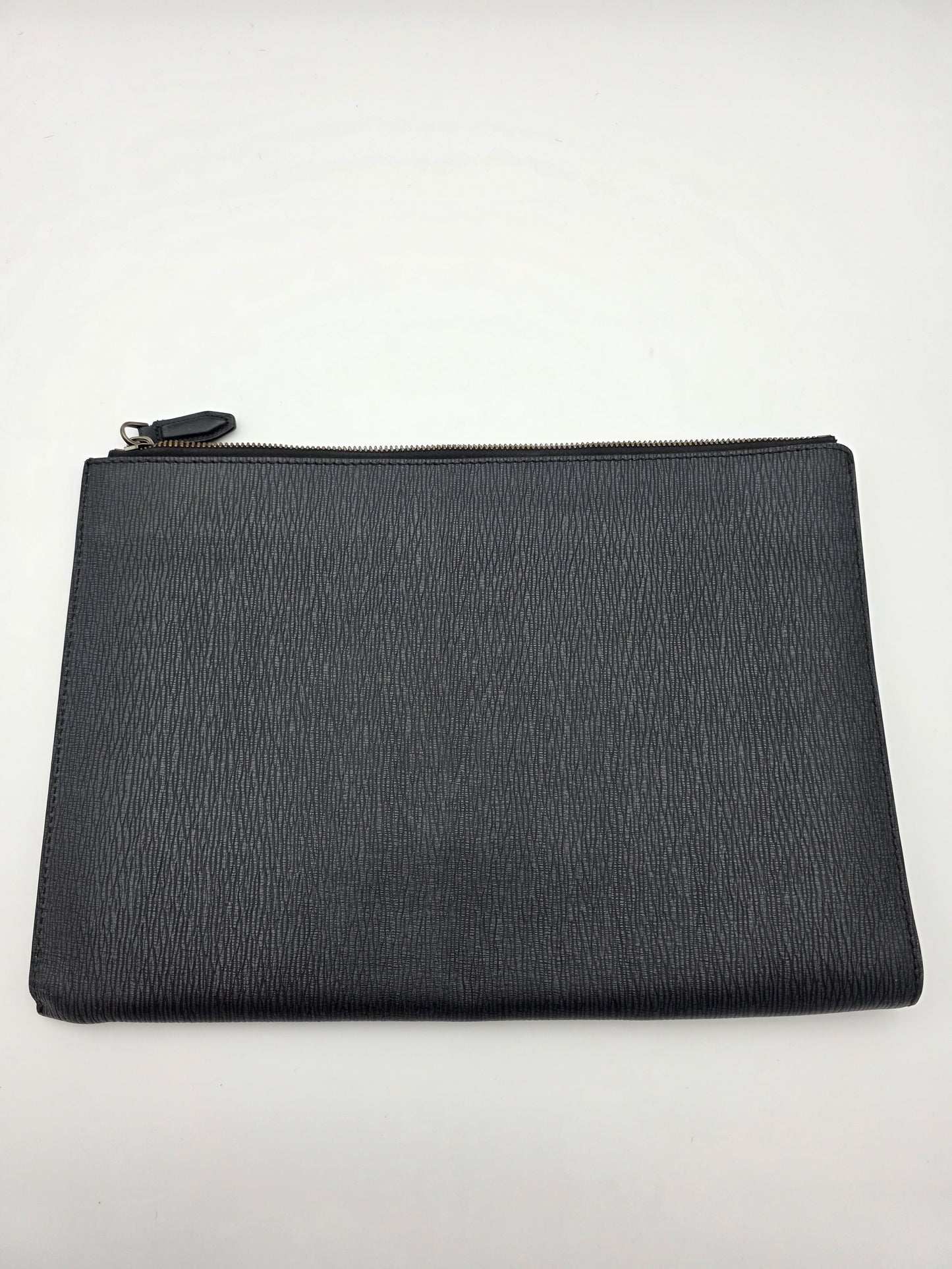 Salvatore Ferragamo Revival 3.0 Leather Travel Portfolio in Black