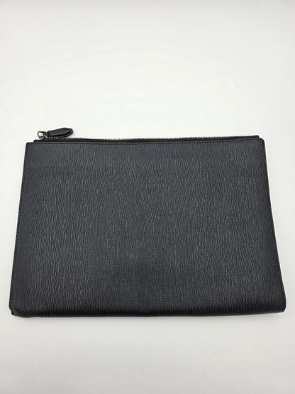 Salvatore Ferragamo Revival 3.0 Leather Travel Portfolio in Black