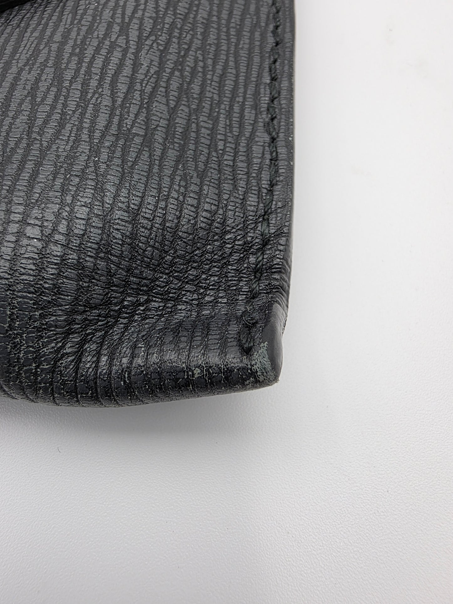 Salvatore Ferragamo Revival 3.0 Leather Travel Portfolio in Black